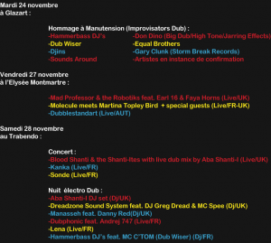 Programme du Télérama Dub Festival