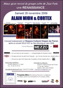 Alain Mion & Cortex - Concert à l'espace culturel Dispan de Floran le 28 novembre 2009