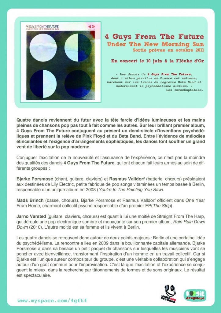 4 Guys From The Future - Sortie de l'album Under the new morning sun - Recto
